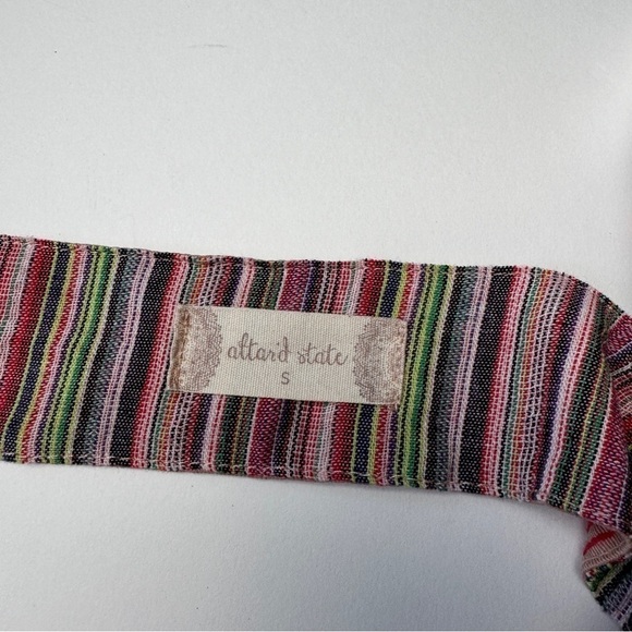 Altar'd States Hippy Bohemian Coastal Beachy Colorful Embroidered Halter, Sz. S - Picture 8 of 10